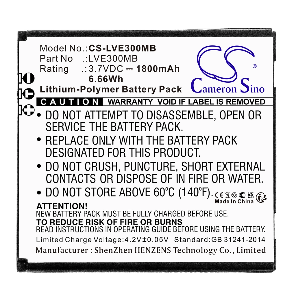 Batterier till babyvakter Levana CS-LVE300MB