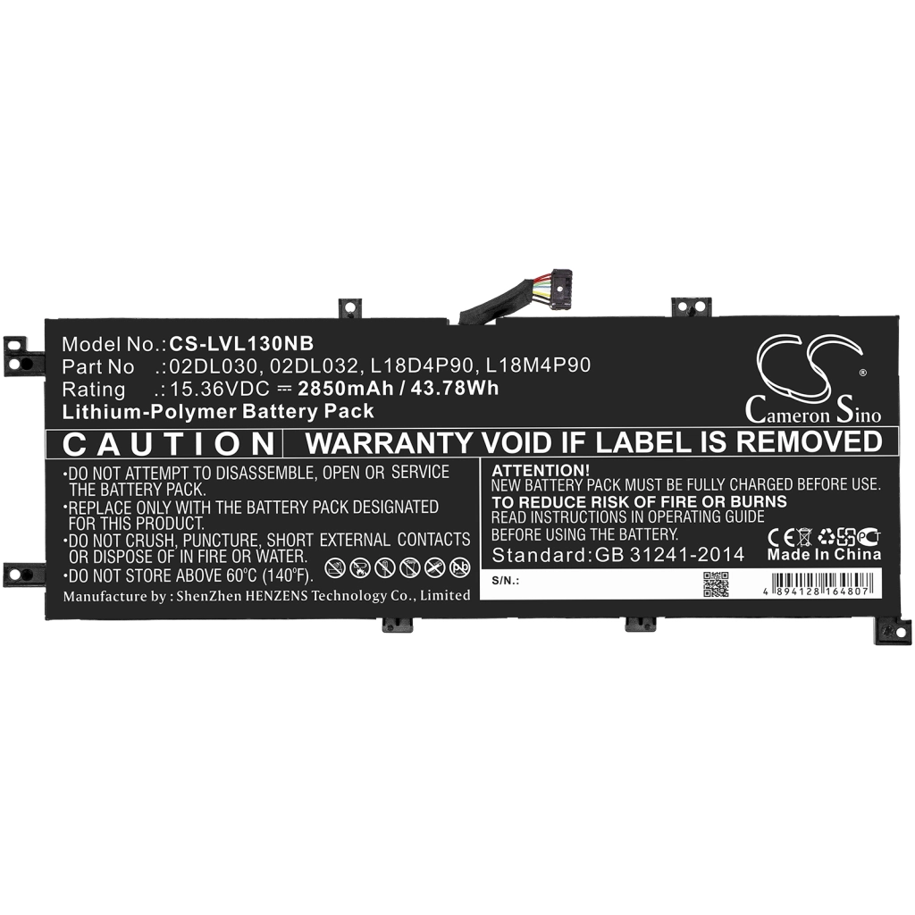 Batterier till bärbara datorer Lenovo CS-LVL130NB