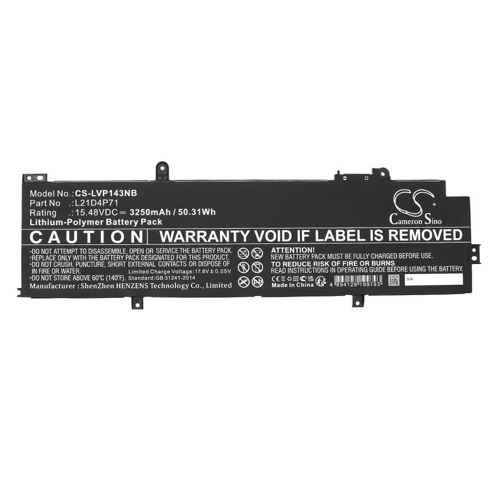 Batterier till bärbara datorer Lenovo CS-LVP143NB