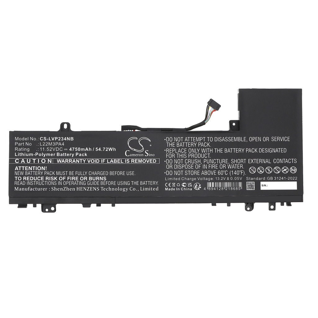 Batterier till bärbara datorer Lenovo CS-LVP234NB