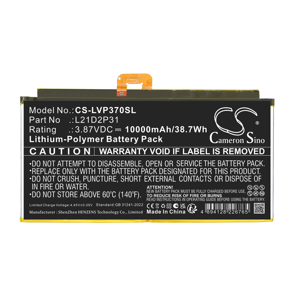 Batteri kompatibel med Lenovo CS-LVP370SL