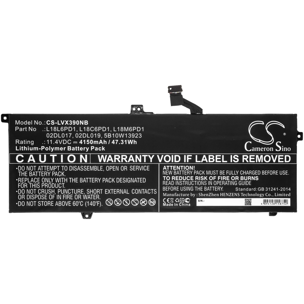 Batterier till bärbara datorer Lenovo ThinkPad X390 20Q0A00FCD