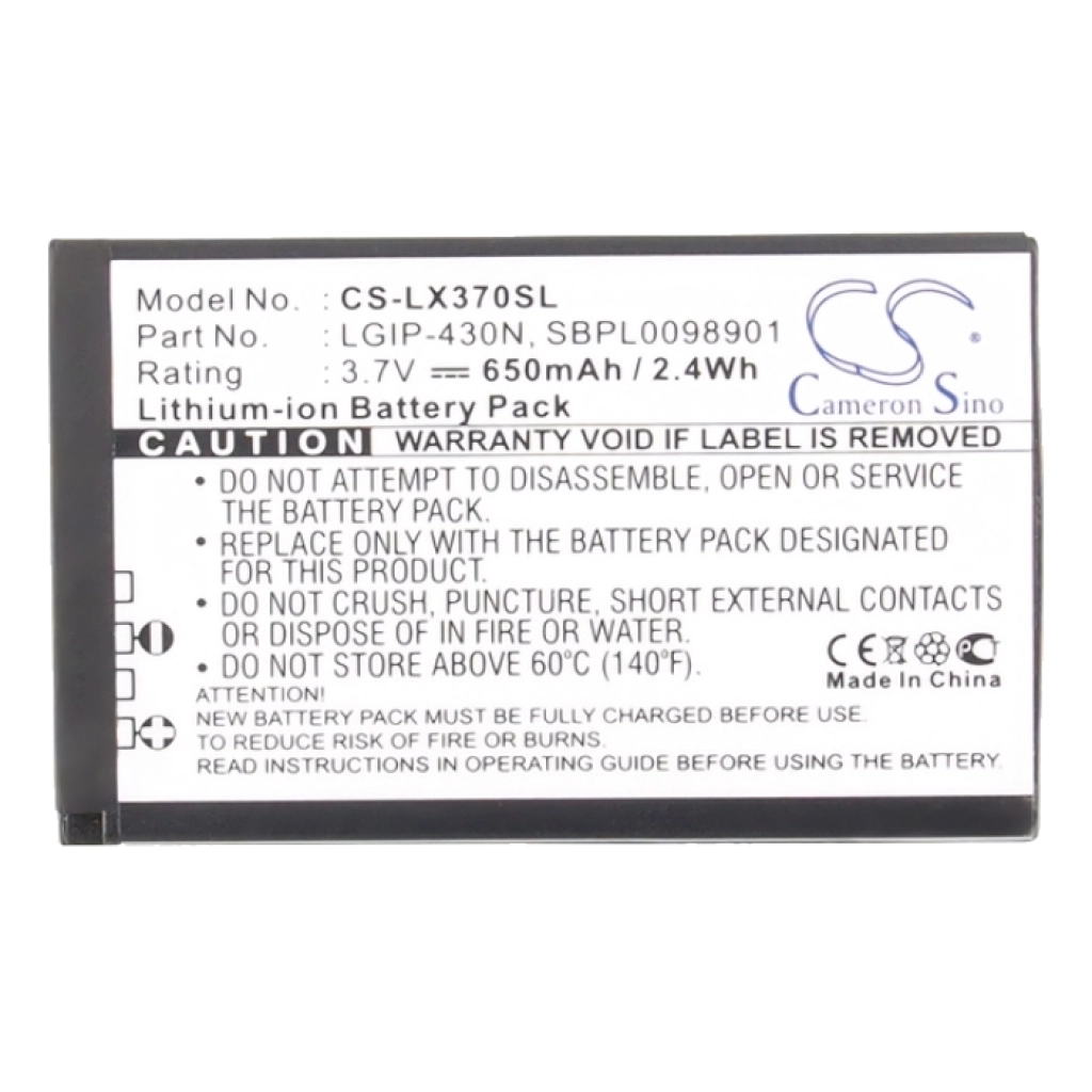Batterier till mobiltelefoner LG GW330