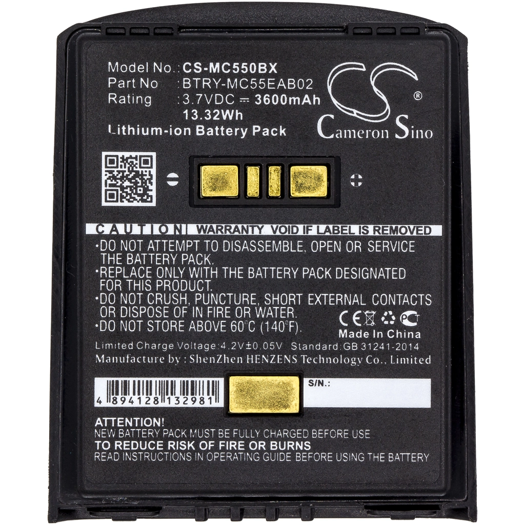Batterier för skanner Symbol CS-MC550BX