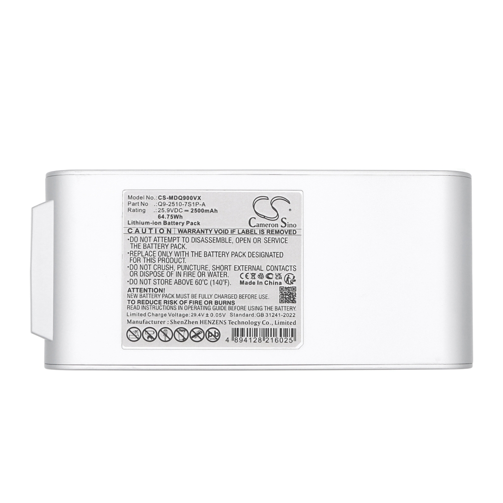 Batterier till dammsugare Midea CS-MDQ900VX