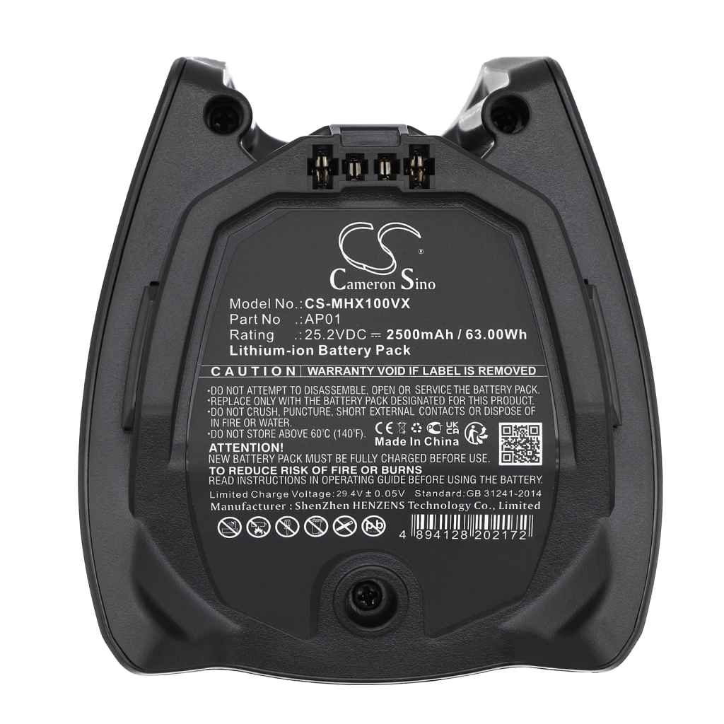 Batterier till dammsugare Miele CS-MHX100VX
