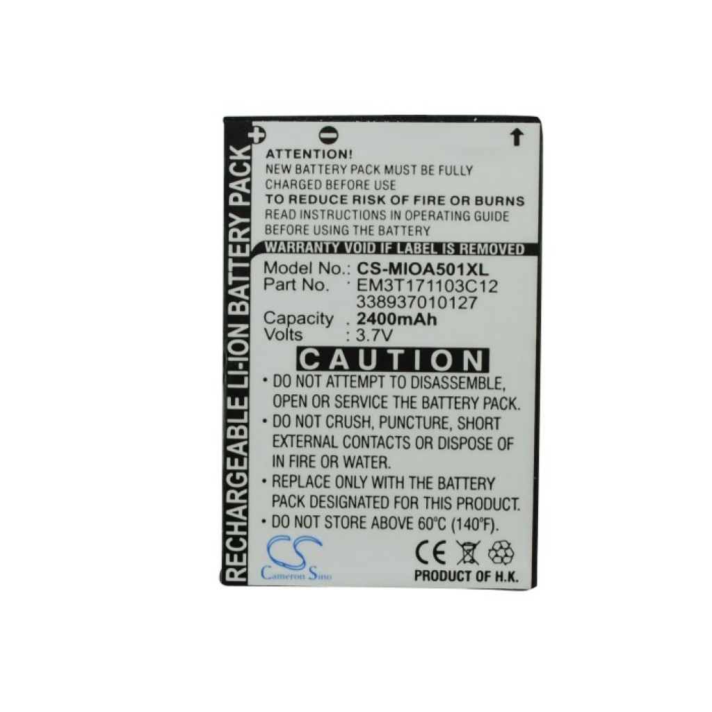 Batteri kompatibel med Mitac CS-MIOA501XL