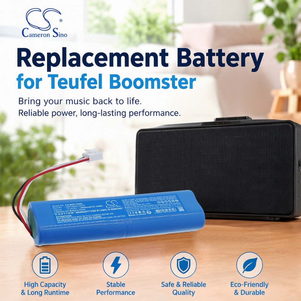 Batterier kompatibel med Mackie FreePlay Live Live 150W 2ch Personal PA System CS-MKF100SL