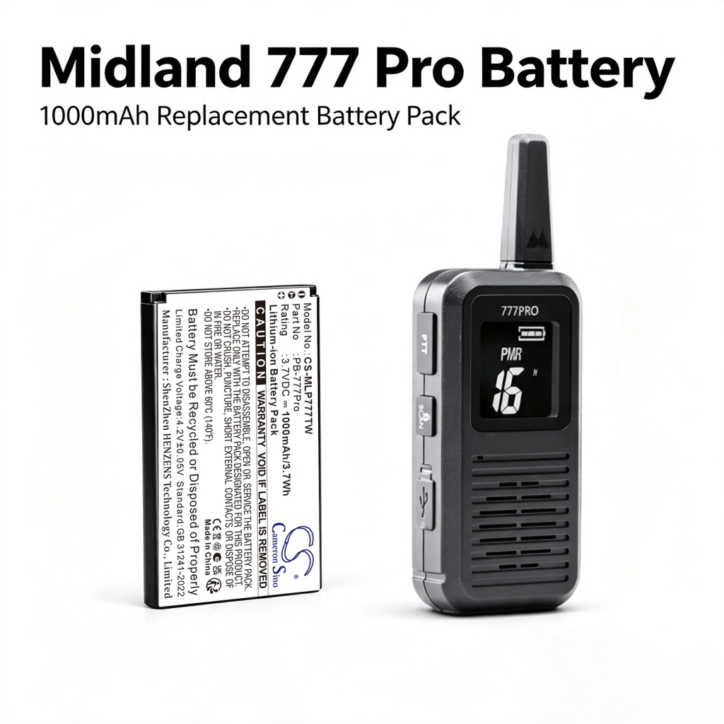 Batteri kompatibel med Midland CS-MLP777TW