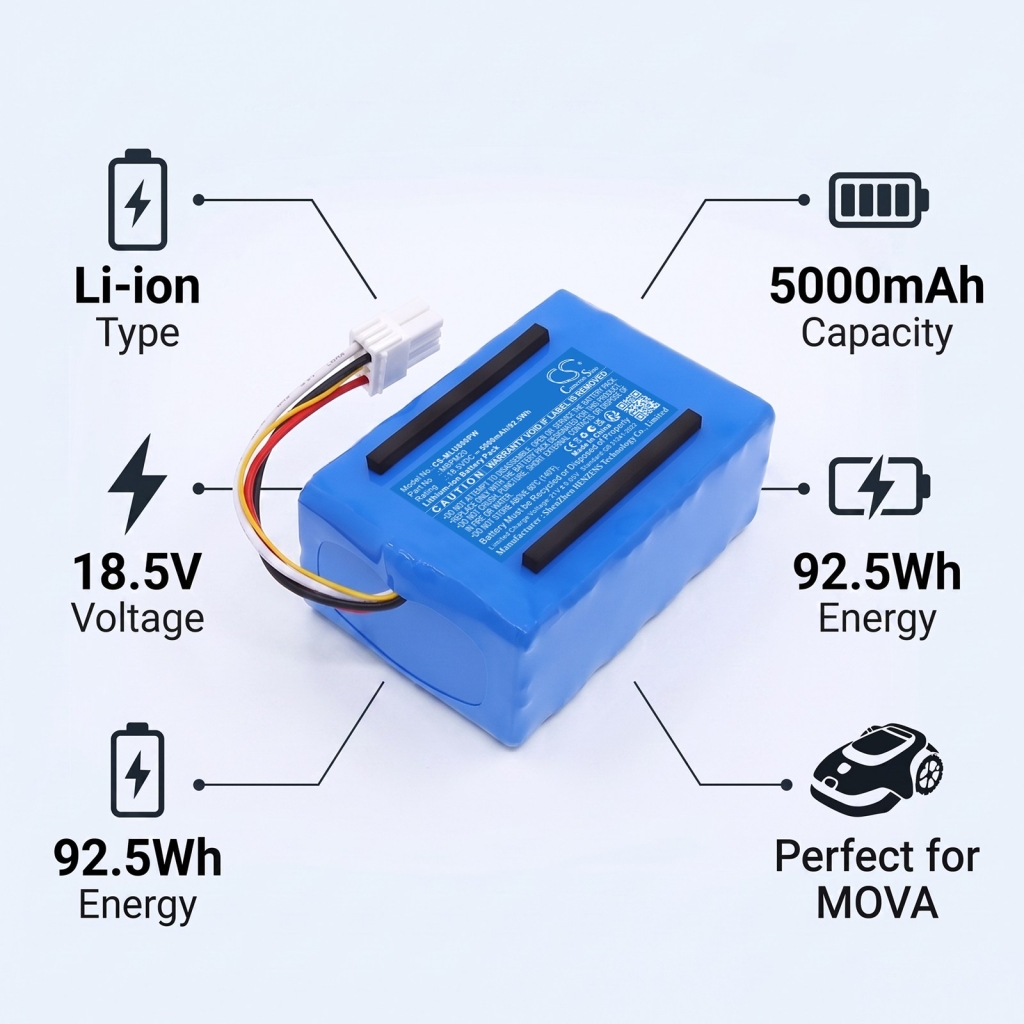 Batteri kompatibel med Mova CS-MLU800PW