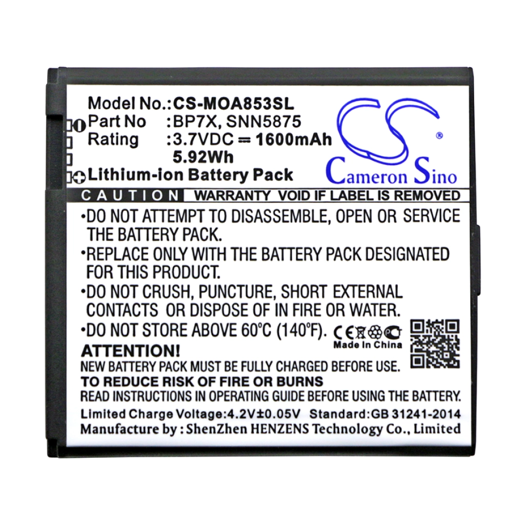 Batterier till mobiltelefoner Motorola MB632