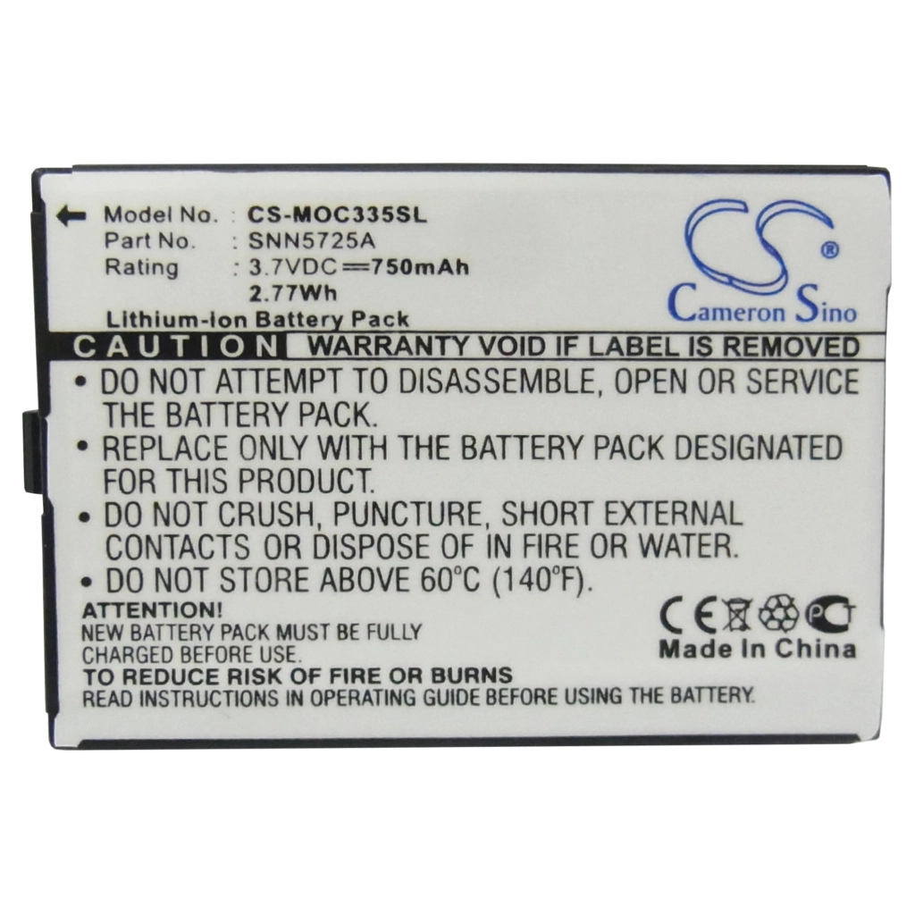 Batterier Ersätter SNN5725A