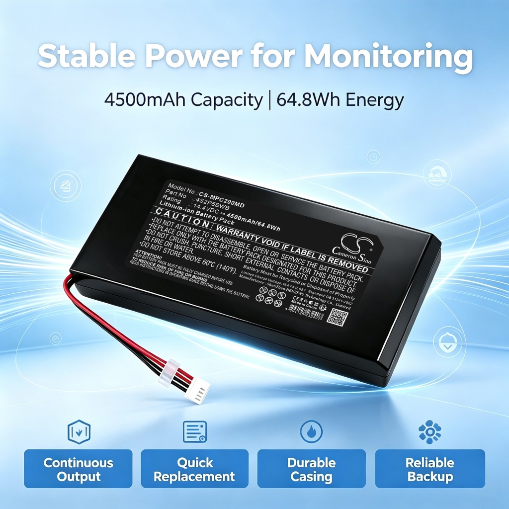 Batterier kompatibel med Medtronic Capnostream 20 20 Monitor 20P Monitor CS-MPC200MD