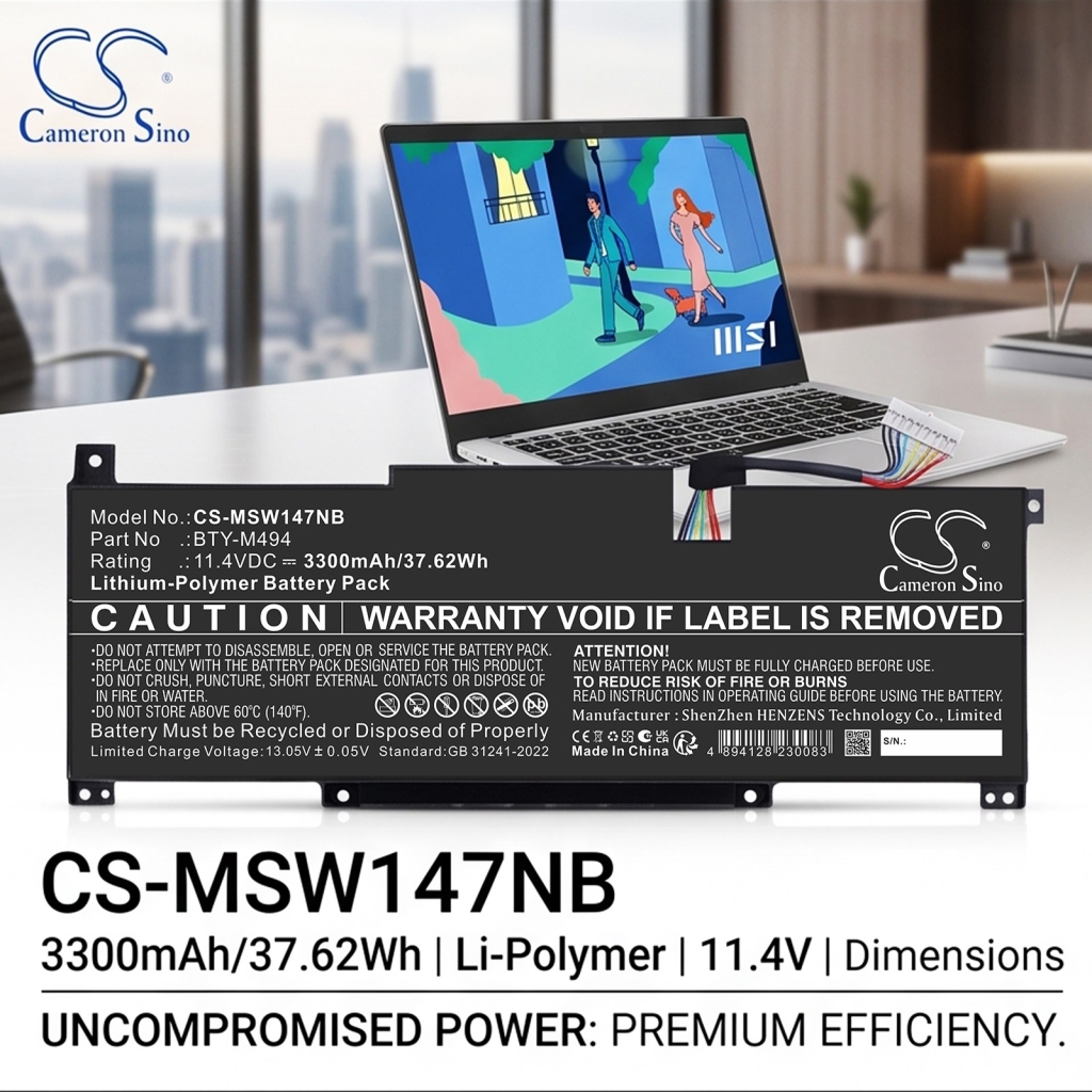 Battery for MSI Modern 14 C12M-059ID
