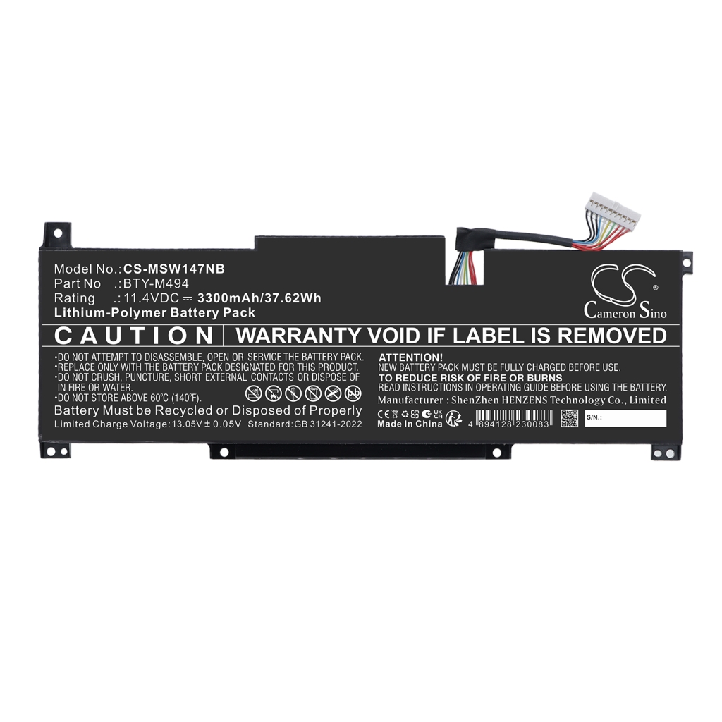 Battery for MSI Modern 14 C12M-059ID