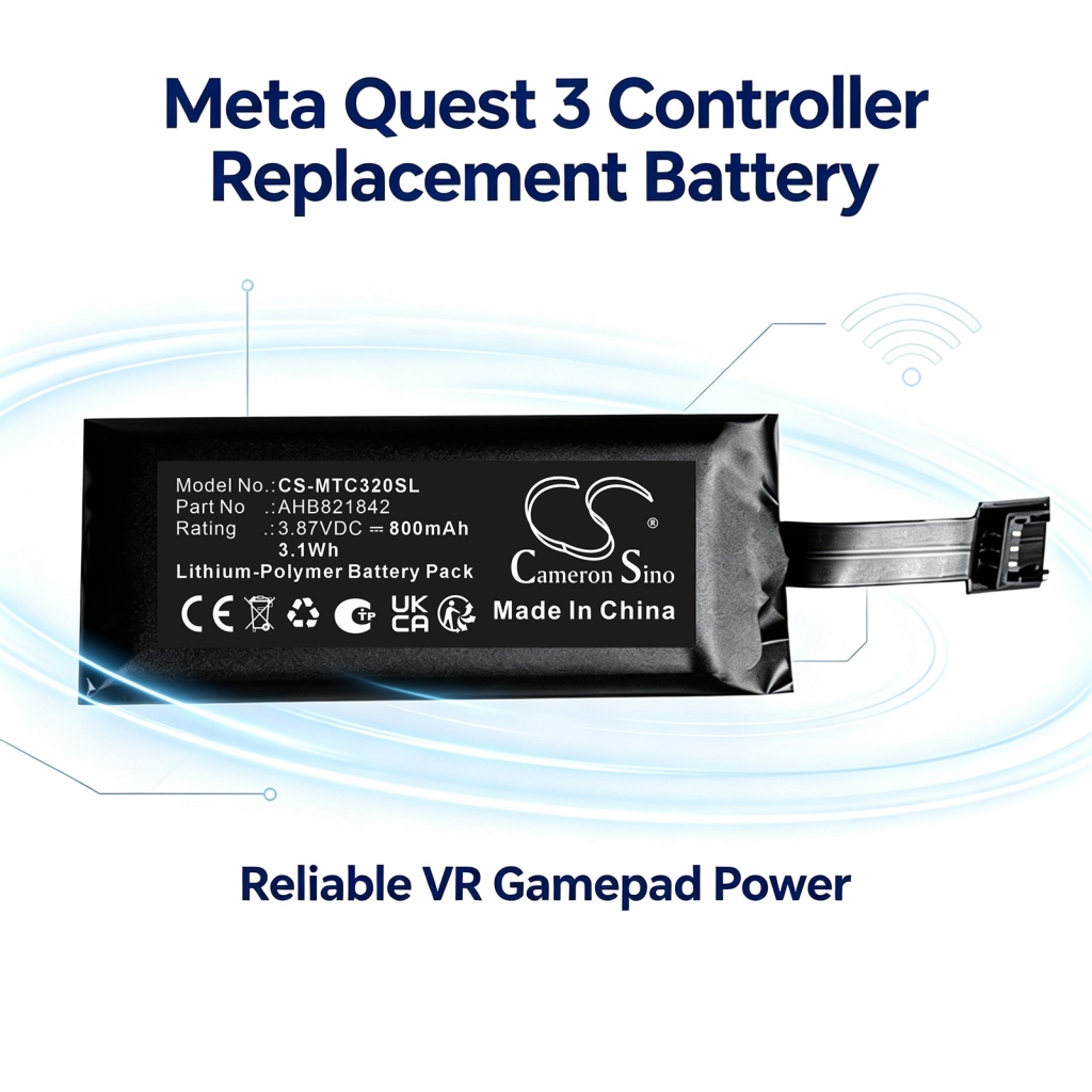 Batterier kompatibel med Meta Quest 3 Game Controller 3S Game Controller Touch Plus Controller CS-MTC320SL