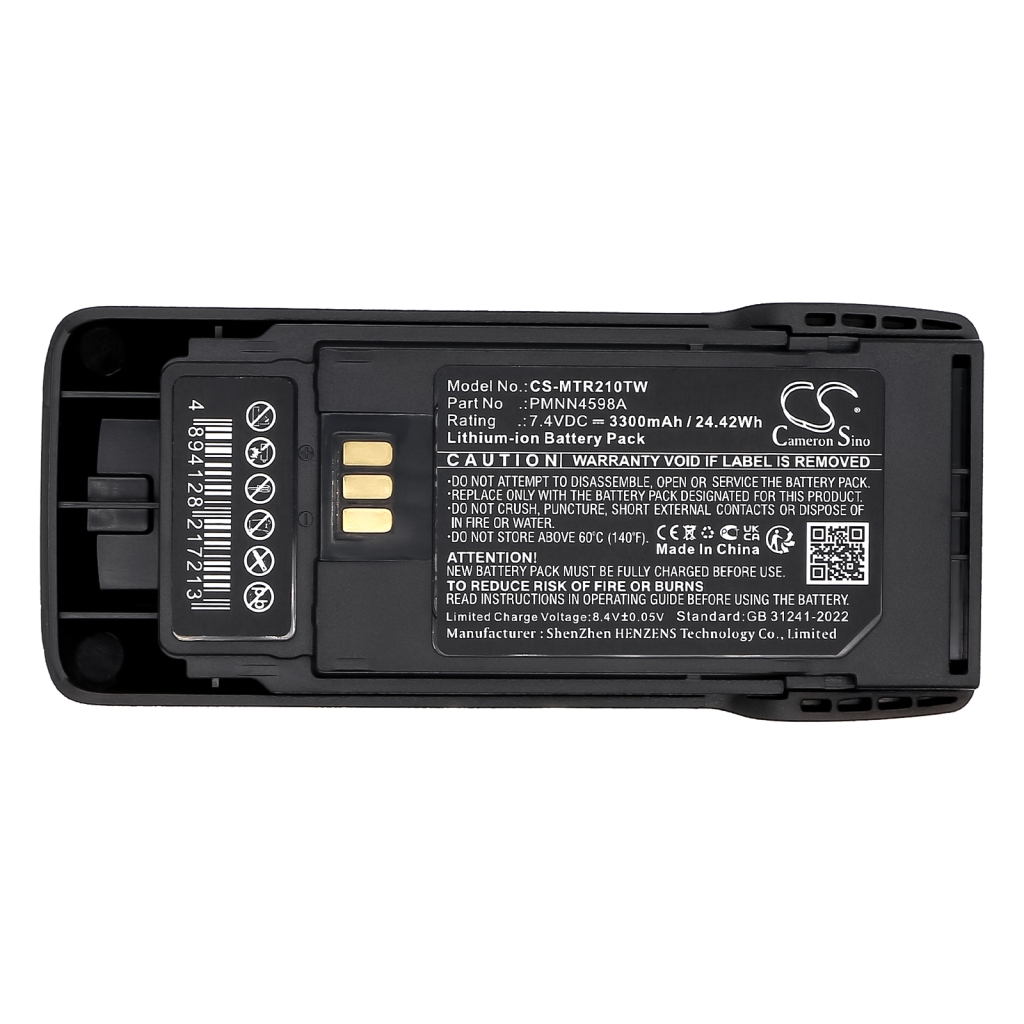 Batterier till radioapparater Motorola CS-MTR210TW