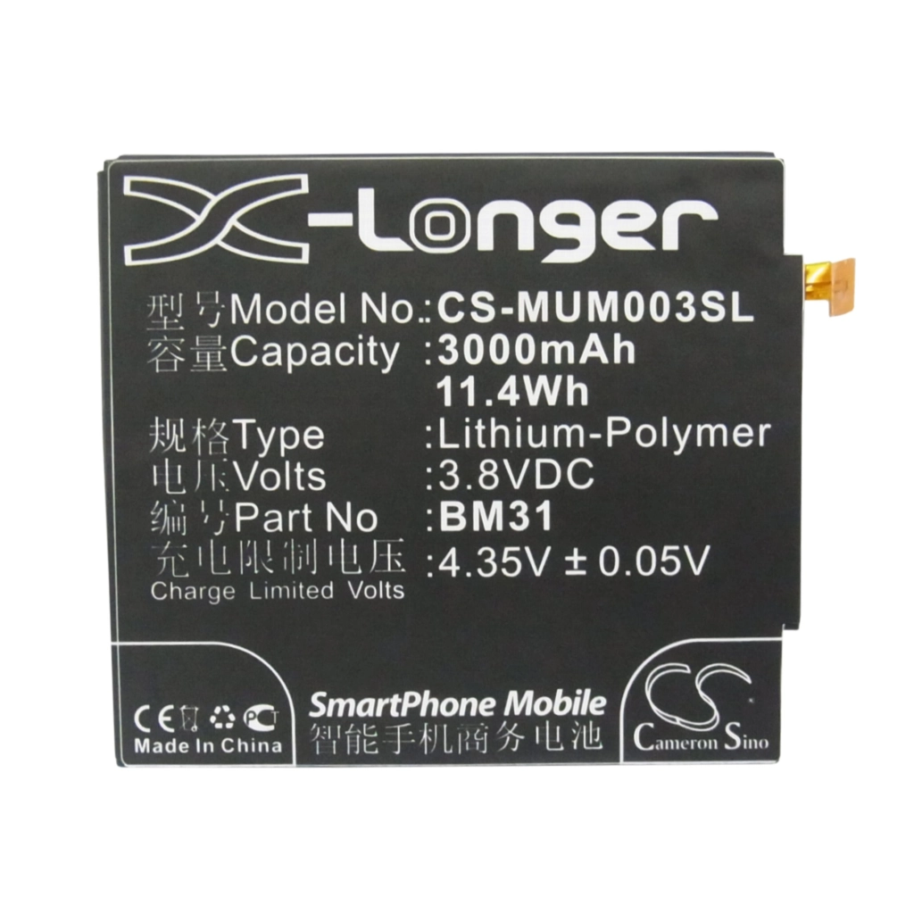 Batterier till mobiltelefoner Xiaomi 3