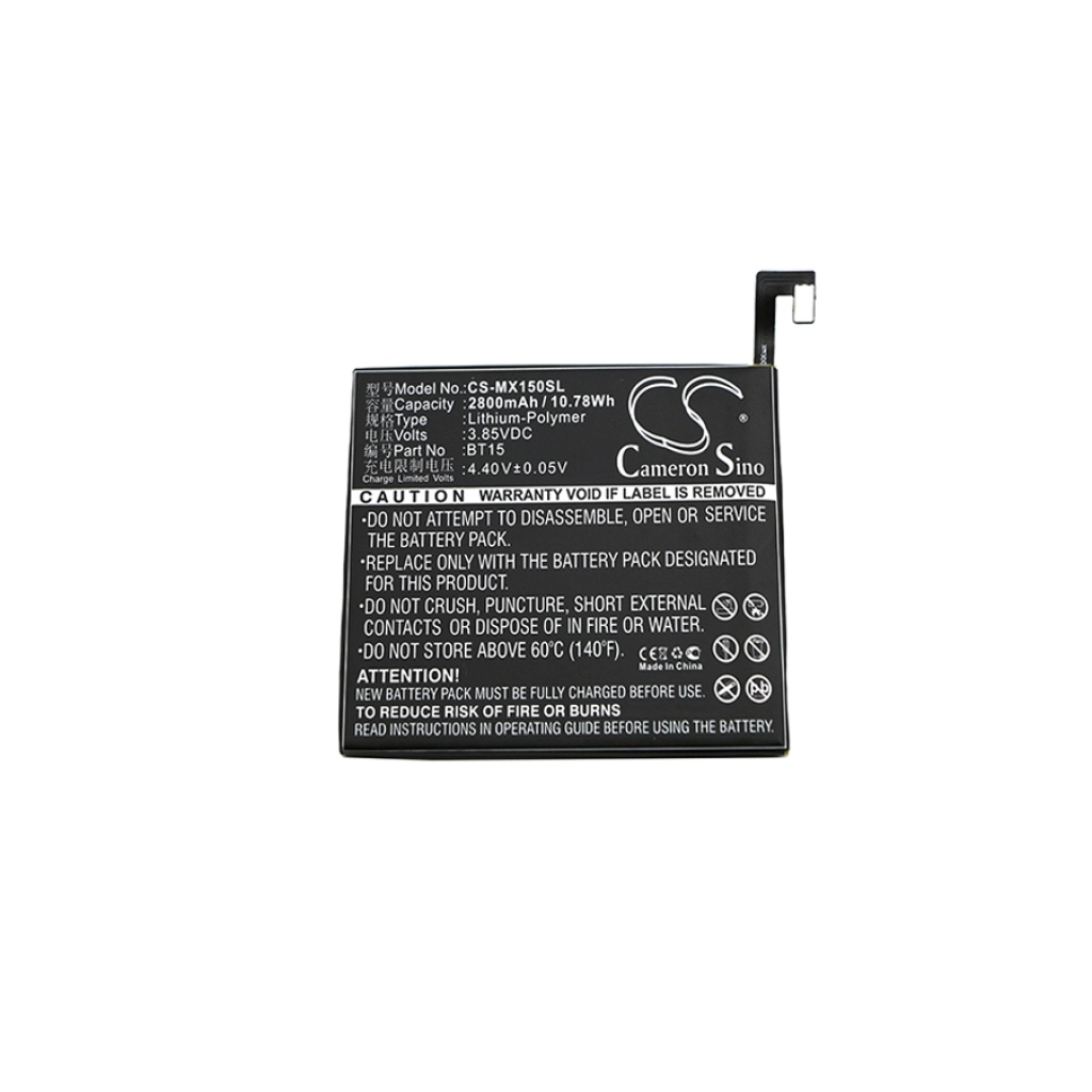Compatible battery replacement for MeiZu BT15