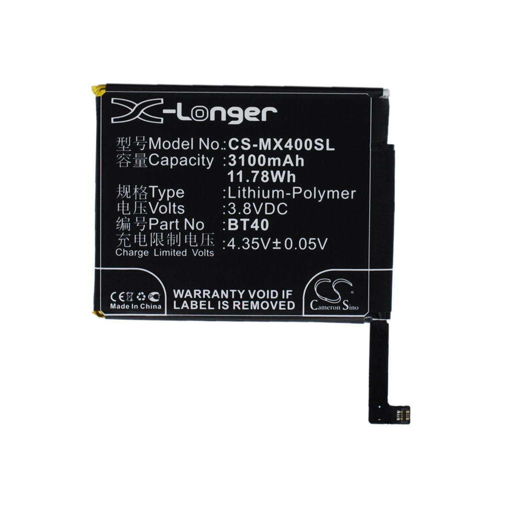 Batterier till mobiltelefoner MeiZu MX4