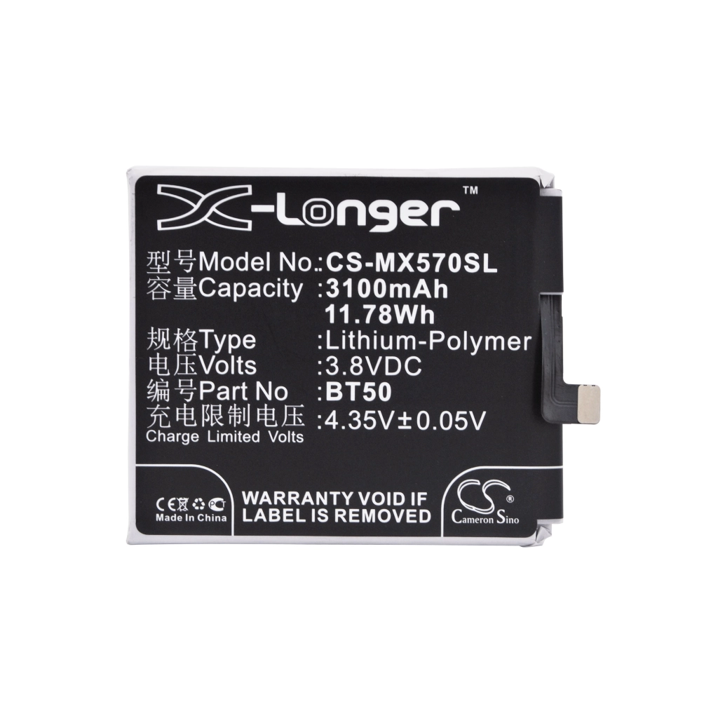 Batterier till mobiltelefoner MeiZu CS-MX570SL