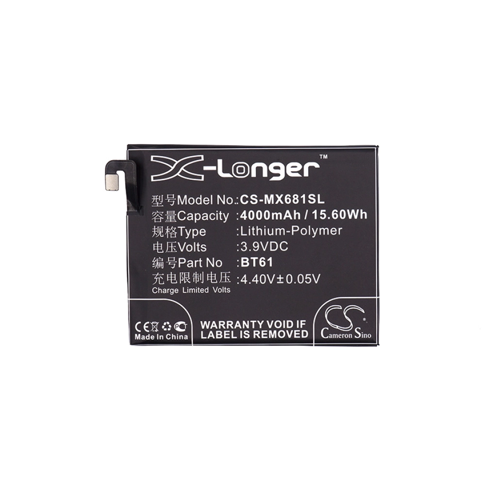 Batterier till mobiltelefoner MeiZu M3 Note