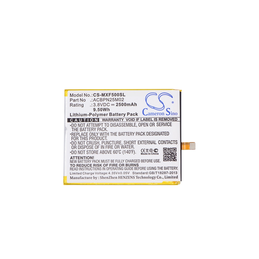 Batteri kompatibel med Micromax CS-MXF500SL
