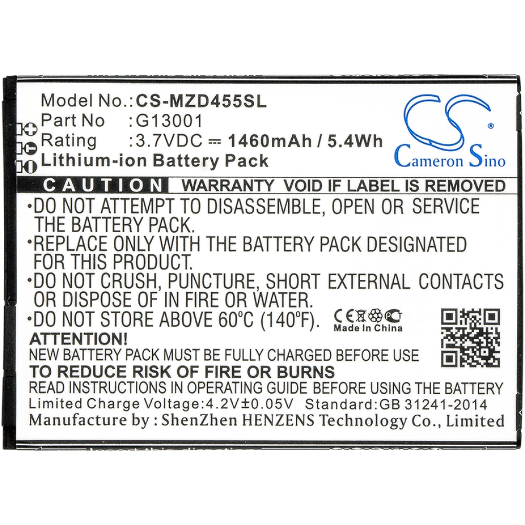 Batterier till mobiltelefoner Navon CS-MZD455SL