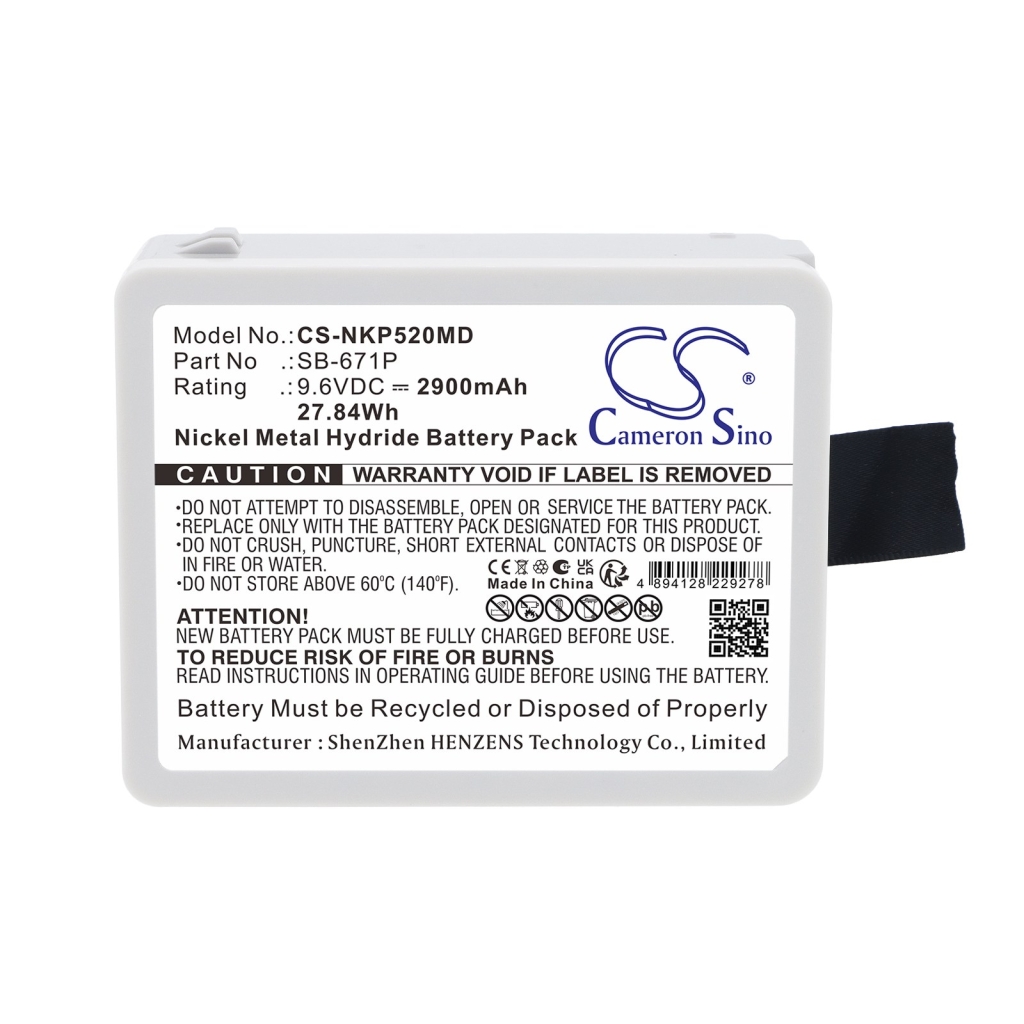 Batterier kompatibel med Nihon Kohden BSM-3000 BSM-3000 CS-NKP520MD