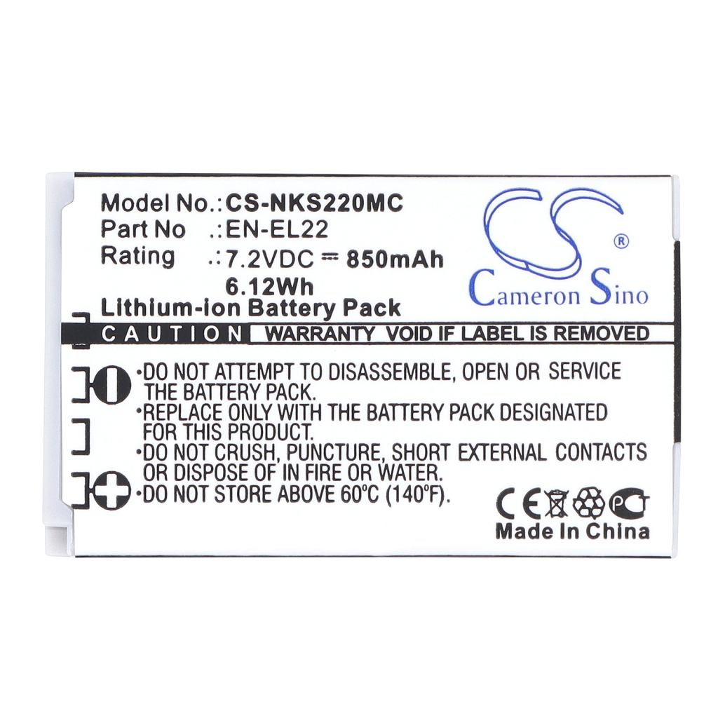 Camera Battery Nikon CS-NKS220MC