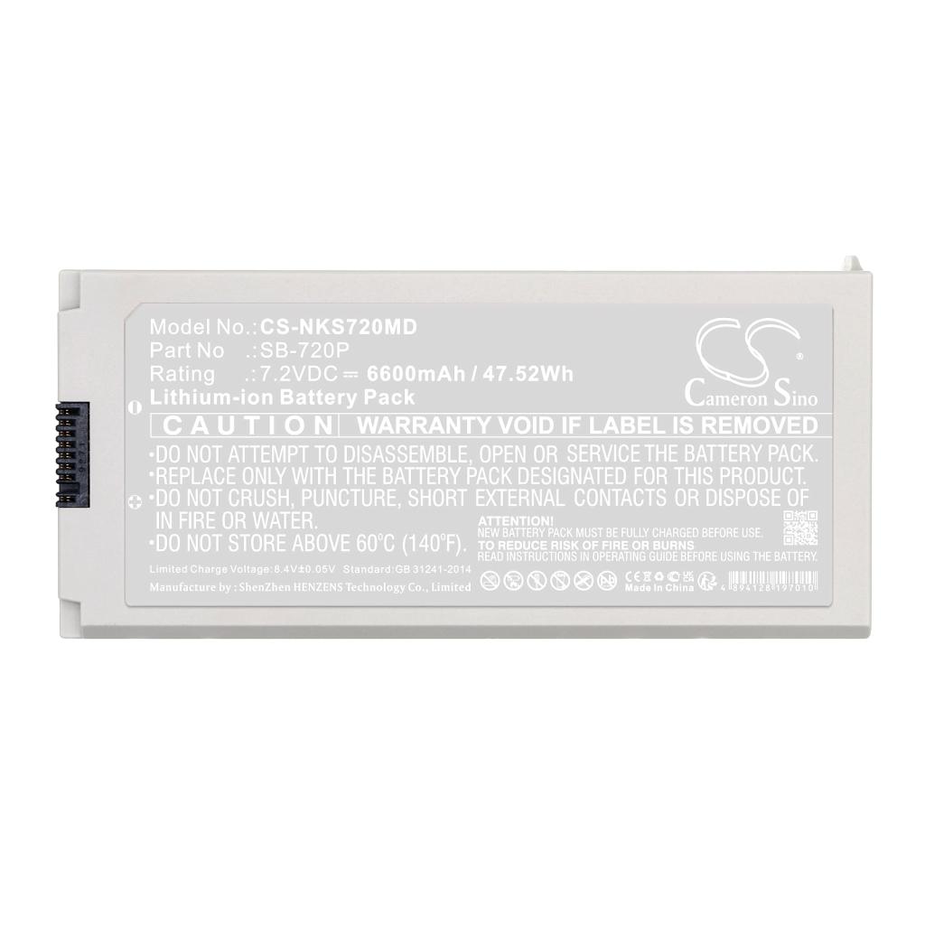 Batteri kompatibel med Nihon Kohden CS-NKS720MD