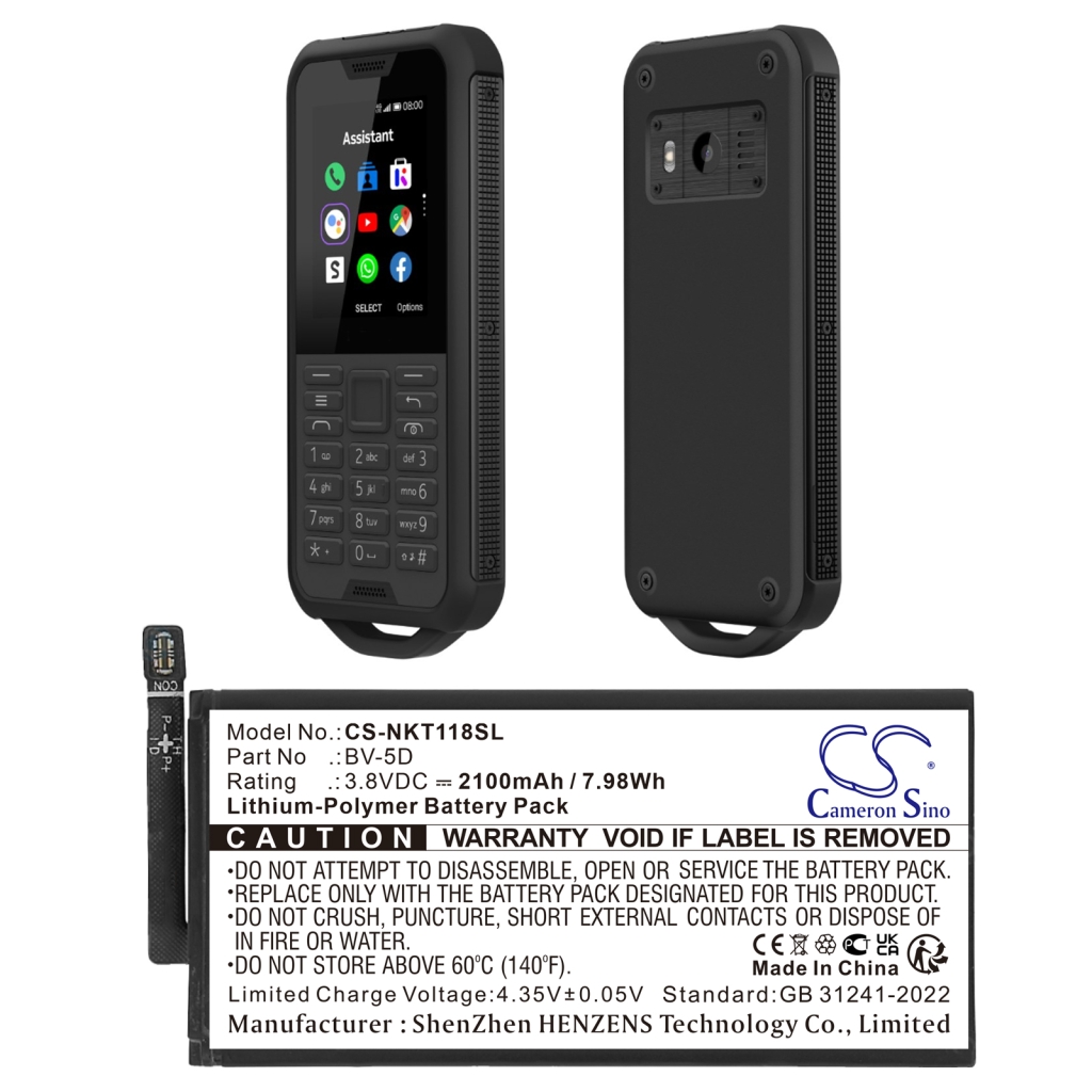 Batterier till mobiltelefoner Nokia CS-NKT118SL