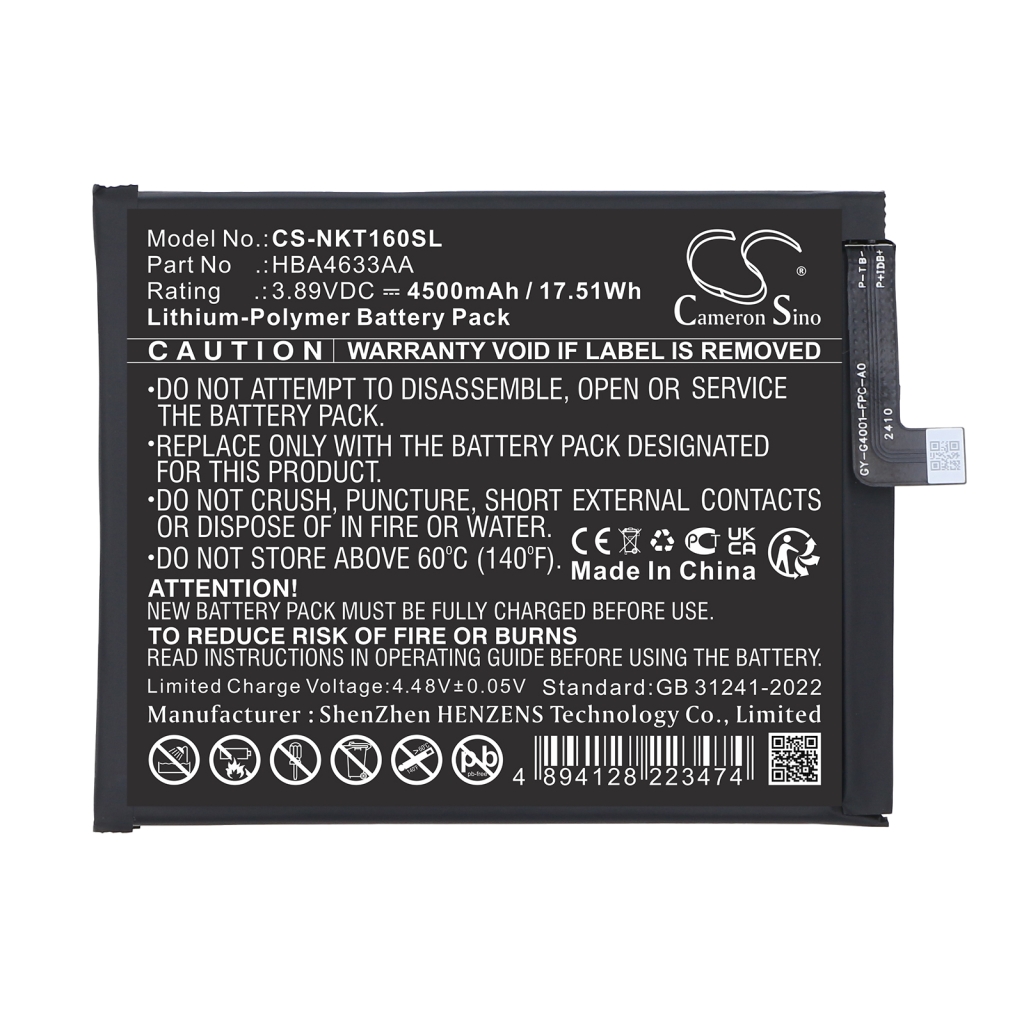 Mobile Phone Battery Hmd CS-NKT160SL