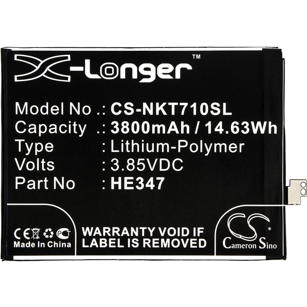 Batteri kompatibel med Nokia CS-NKT710SL