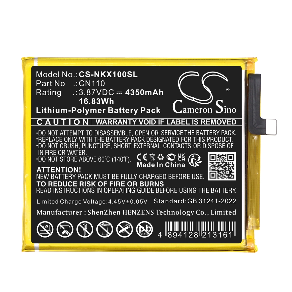 Batterier till mobiltelefoner Nokia CS-NKX100SL