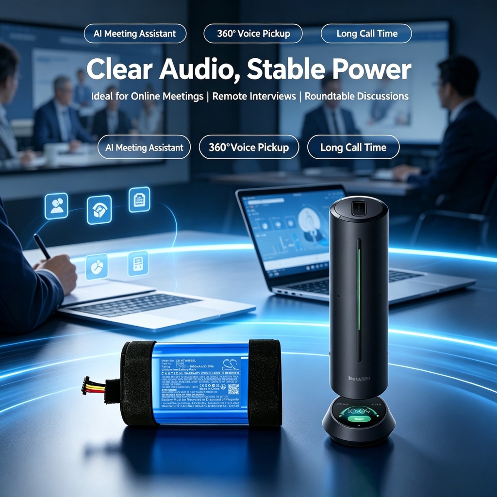 Batterier kompatibel med Insta360 Wave AI-Powered Speakerphone CS-NTW886SL