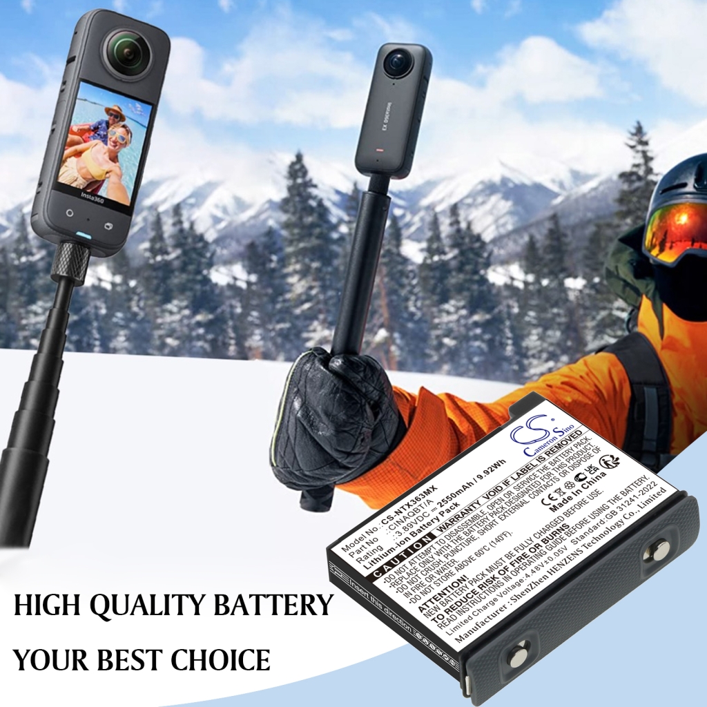 Kamerabatterier Insta360 CS-NTX363MX