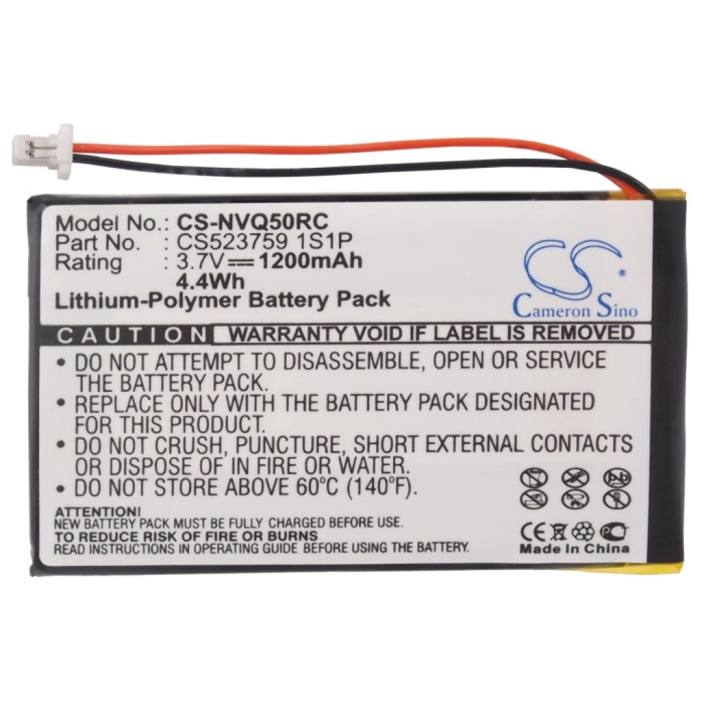 Compatible battery replacement for NEVO CS503759 1S1P