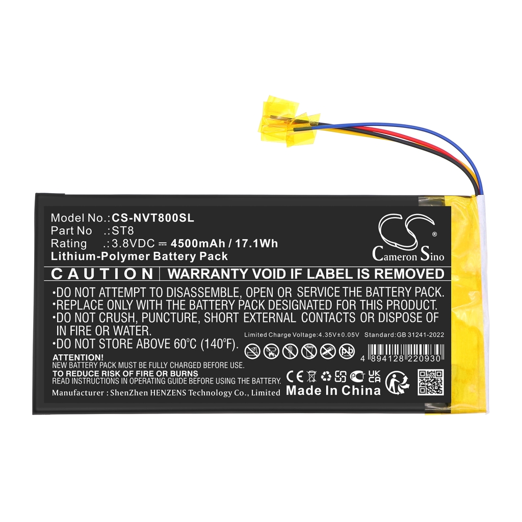 Batterier för surfplattor Nvidia CS-NVT800SL