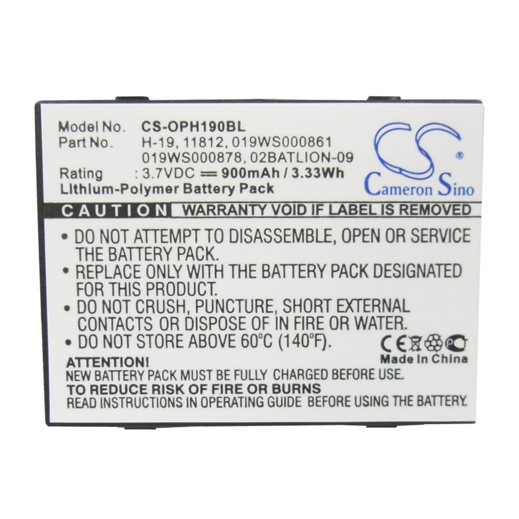 Batterier för skanner Opticon CS-OPH190BL
