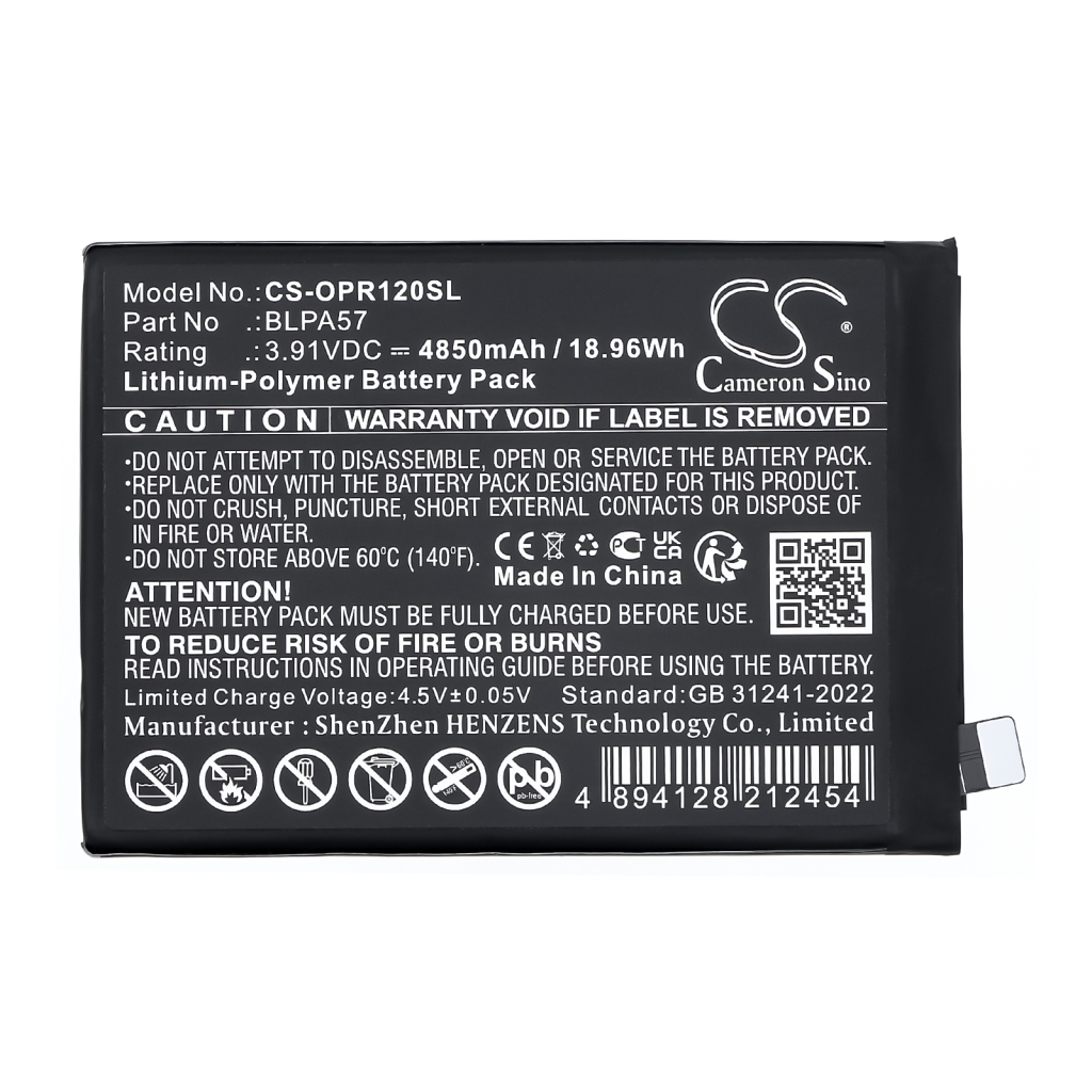 Batterier till mobiltelefoner OPPO CS-OPR120SL
