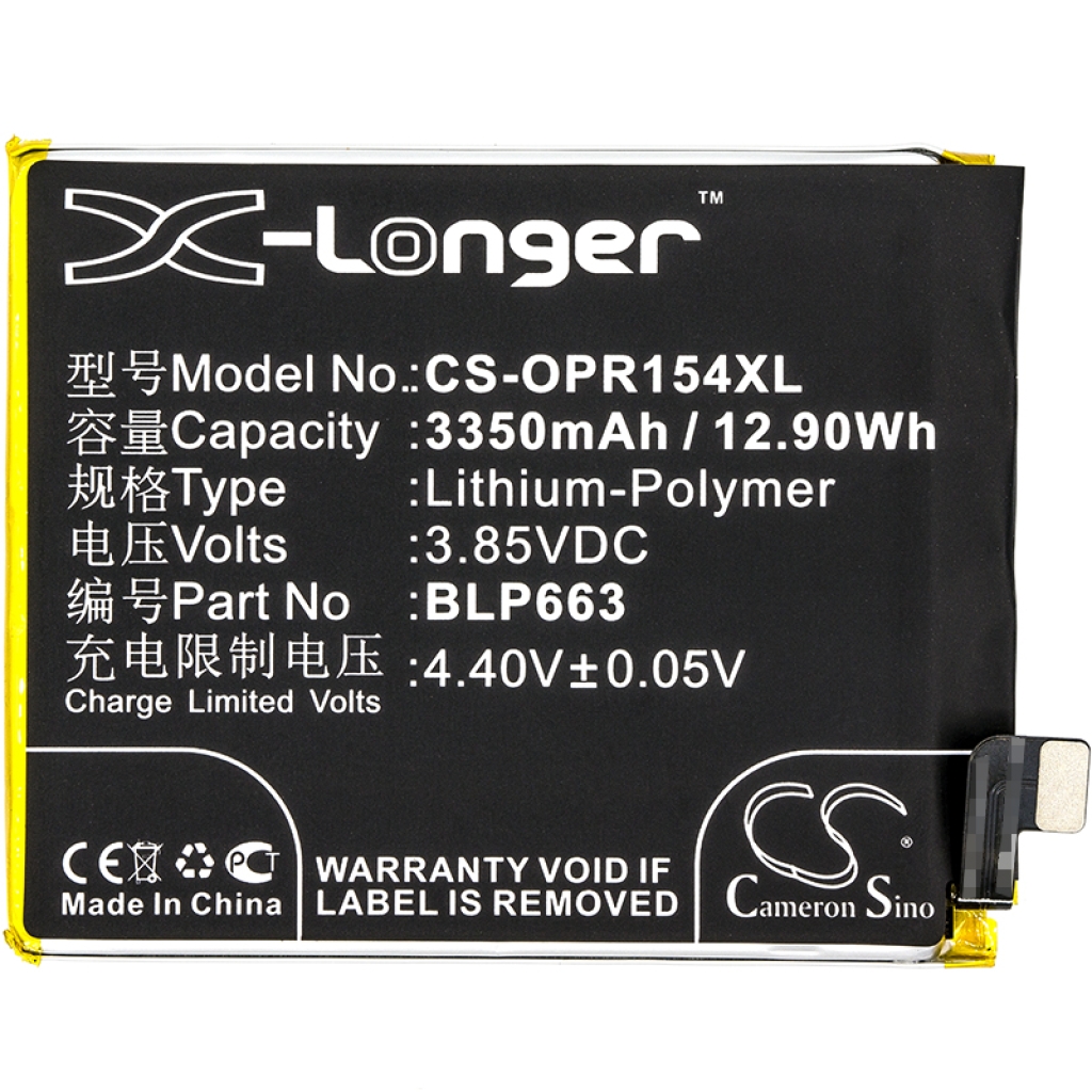 Batteri kompatibel med OPPO CS-OPR154XL