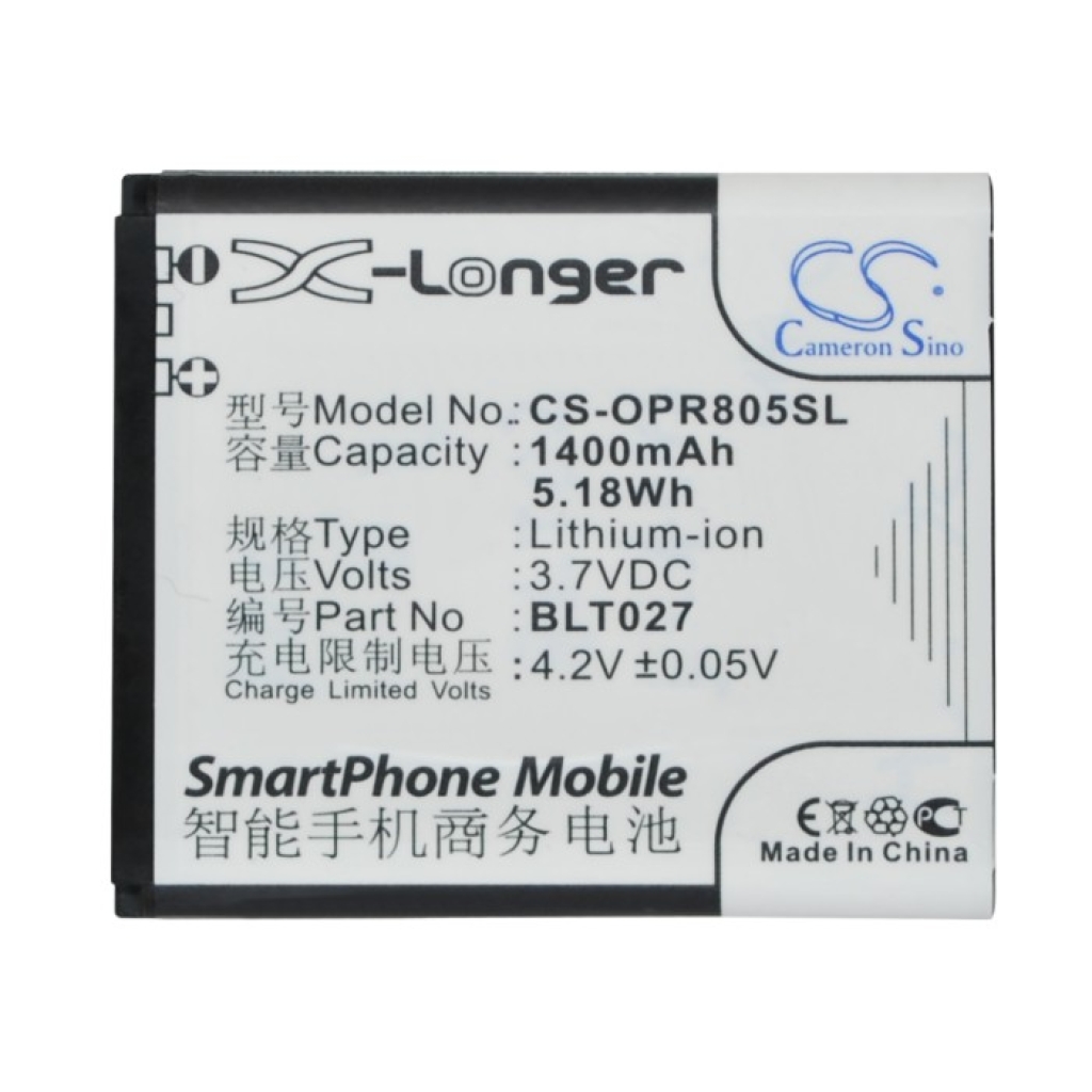 Batteri kompatibel med OPPO CS-OPR805SL