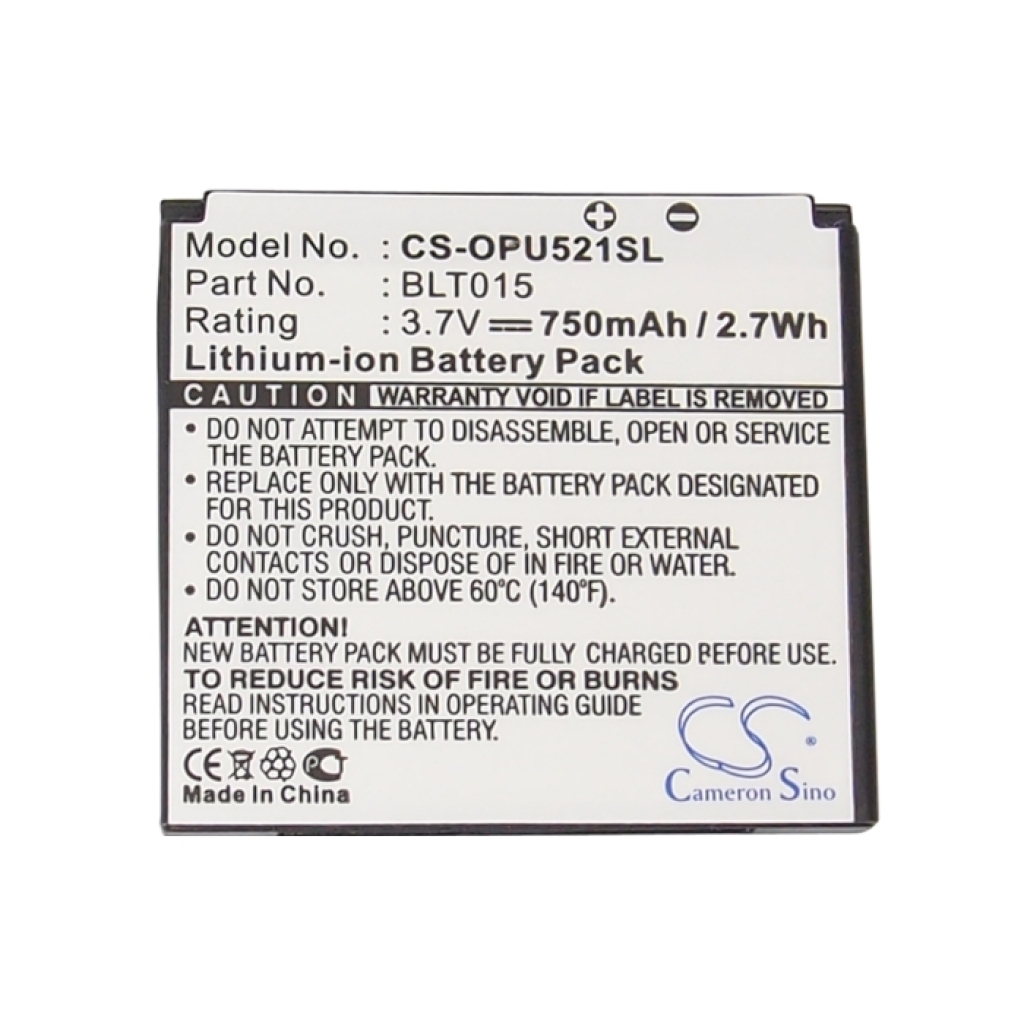 Batteri kompatibel med OPPO CS-OPU521SL