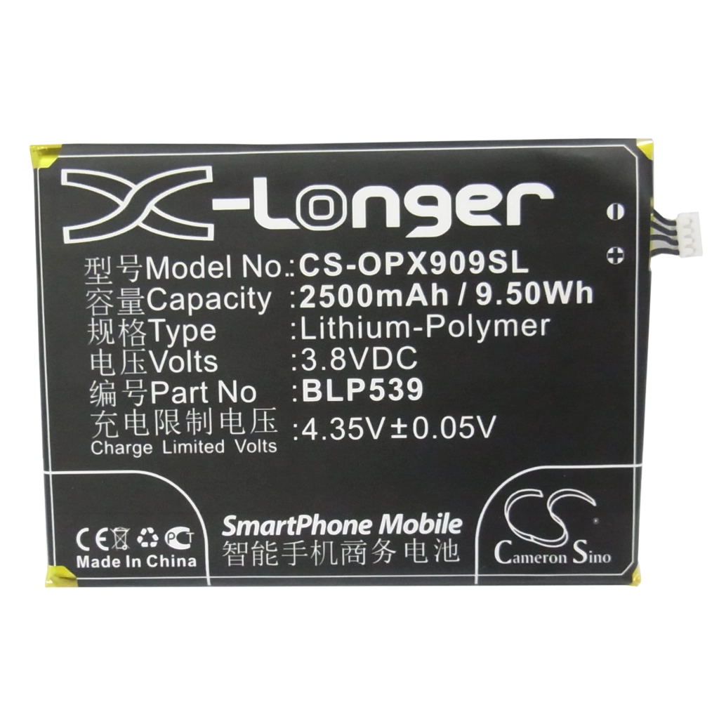 Batterier till mobiltelefoner OPPO CS-OPX909SL