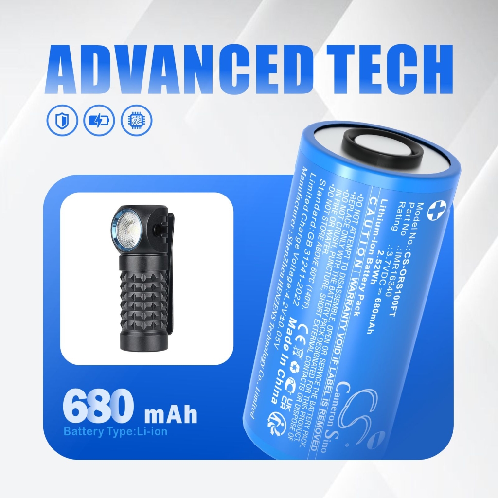 Batterier för belysningssystem Olight CS-ORS100FT