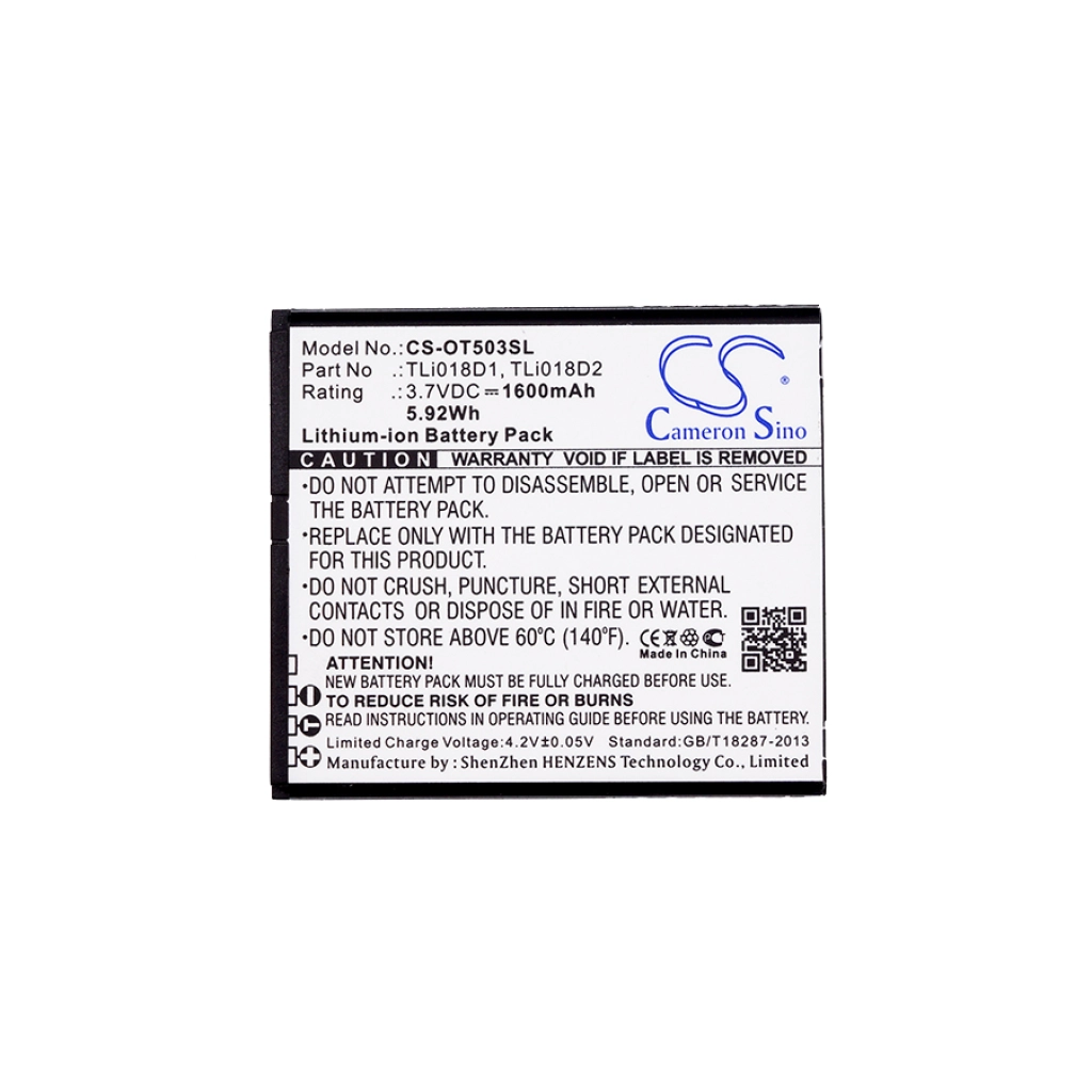 Batterier till mobiltelefoner Alcatel Y858V