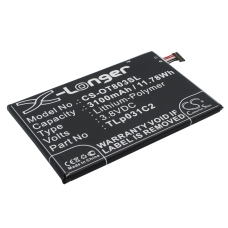 Kompatibel batteribyte för Alcatel TLP031C1,TLP031C2
