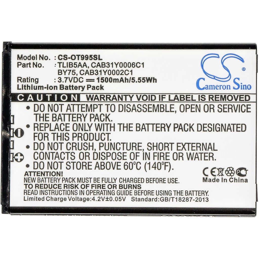 Mobile Phone Battery MTC CS-OT995SL