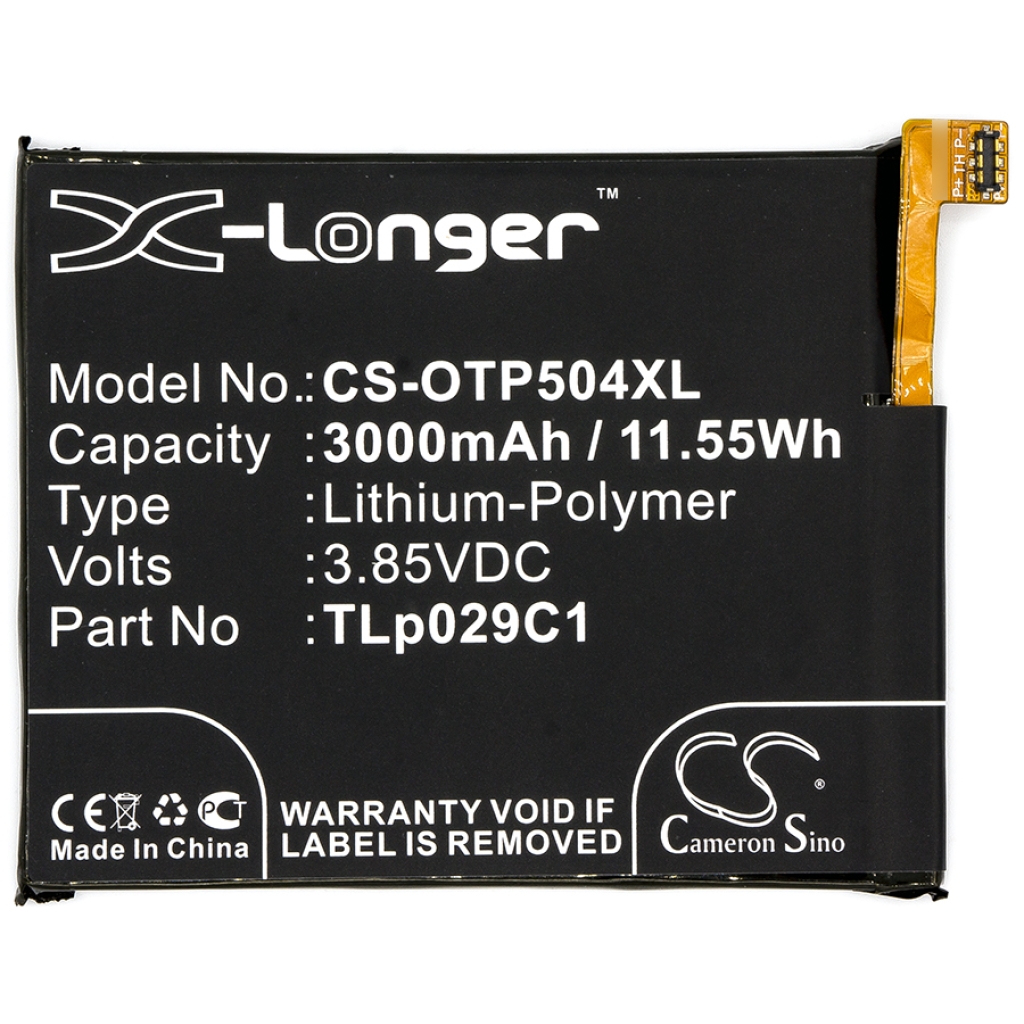 Compatible battery replacement for MetroPCS TLP029C1